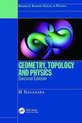 Livre 'Geometry, Topology and Physics, Second Edition' par M. Nakahara, avec une image abstraite de boucles colorées.