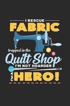 Quilt shop fabric hero: 6x9 Sewing Machine - dotgrid - dot grid paper - notebook - notes