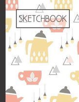Pot and cup pattern Sketchbook: 200 Page Sketchbook
