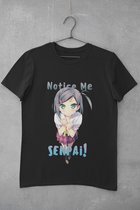 Notice Me SENPAI! -  T-SHIRT Maat S | ANIMATED Senpai Japan School Otaku Weeb Anime Manga Waifu Girl Japanese Merch