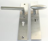 MASSIEF RVS Tzunali Deurbeslag. Model TAMEGA SKG*** BREED T=15/5 VKTB (kerntrek) PC55 BUITEN KNOP OVIDIO; BINNEN KRUK ANADIA