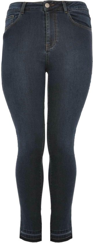 Yoek | Grote maten - dames jeans high waist - donkerblauw | bol.com