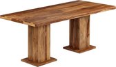 Eettafel Massief Mangohout 175x90 (Incl LW3D Klok)) - Dineertafel - Eet tafel - Eetkamertafel - Woonkamer tafel
