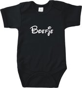 Rompertjes baby met tekst - Boefje - Romper zwart - Maat 74/80