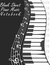Blank Sheet Piano Music Notebook