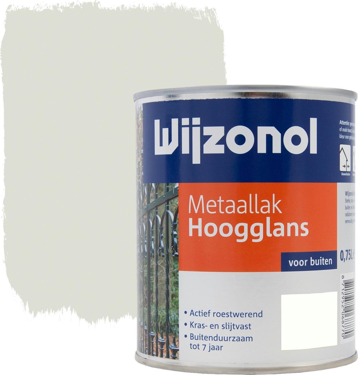 Wijzonol metaallak hoogglans - Cremewit - RAL9001 - 750 ml