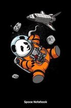 Space Notebook: Panda Bear Space Astronaut Notebook