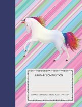 Primary Composition: College Ruled - 110 pages - 7.44 X 9.69''. SOFT COVER