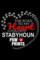 The Road To My Heart Is Paved With Stabyhoun Paw Prints: Stabyhoun Notebook Journal 6x9 Personalized Customized Gift For Stabyhoun Dog Breed Stabyhoun