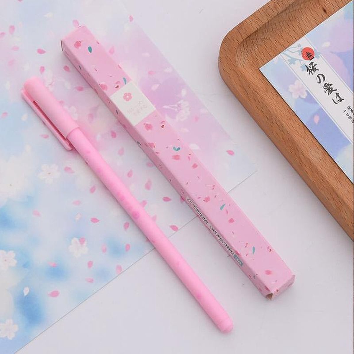 Stylo design fleur mignon - stylo à bille neutre 0,38 mm - stylo à bille  japonais à