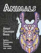 Animals - Adult Coloring Book - Impala, Groundhog, Rabbit, Crocodile, and more
