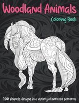 Woodland Animals - Coloring Book - 100 Animals designs in a variety of intricate patterns