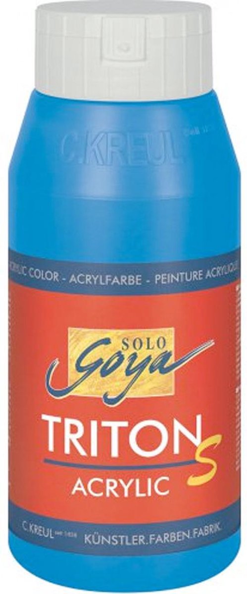 Solo Goya TRITON S - Primairblauwe Hoogbriljante Acrylverf – 750ml