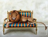 Aimant pour réfrigérateur Wildlife at Leisure: Lion - WhimsicalCollection - 8 x 6 cm - Afrique - Animaux sauvages - Fabriqué en Afrique du Sud