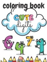 Cute Digits Coloring Book