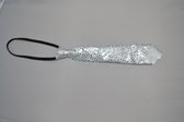 Lichtgevende Stropdas - Wit/Zilver - LED
