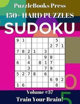 PuzzleBooks Press Sudoku 150+ Hard Puzzles Volume 37: Train Your Brain!