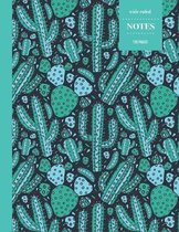 Wide Ruled Notes 110 Pages: Cactus Notebook for Kids, Teens and Students - Succulent Llama Pattern