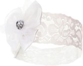 Soft Touch Haarband Bow & Gem Meisjes Polyester/elastaan Créme