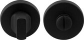 Toiletgarnituur - Zwart - RVS - GPF bouwbeslag - Binnendeur - GPF8910.00 50x8mm stift 8mm zwart grote knop