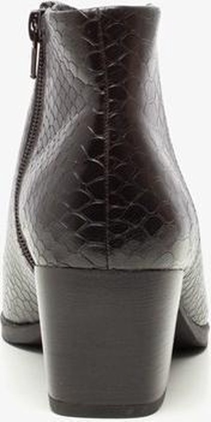 Blue Box dames croco enkellaarsjes Zwart Maat 38 Blue Box dames croco enkellaarsjes Zwart Maat 38
