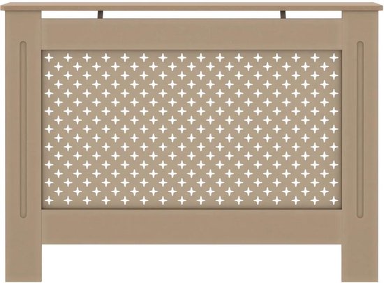 Radiatorombouw - Radiator ombouw - Radiatorbekleding - Radiatorombouw kant en klaar - Bruin - Honingraatpatroon - 112 x 19 x 81cm