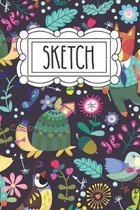 Sketch: 120 Page 6''x9'' Sketchbook for Art - Doodling and Drawing - Notebook for Little Girls - Teens and Tween Girls - Gift fo