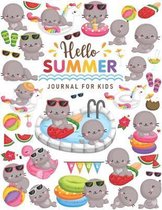 Summer Journal for Kids: Summer Party Cute Seals - Write and Draw Journal - Writing Prompts Journal - Summer Bucket List - Travel Journals
