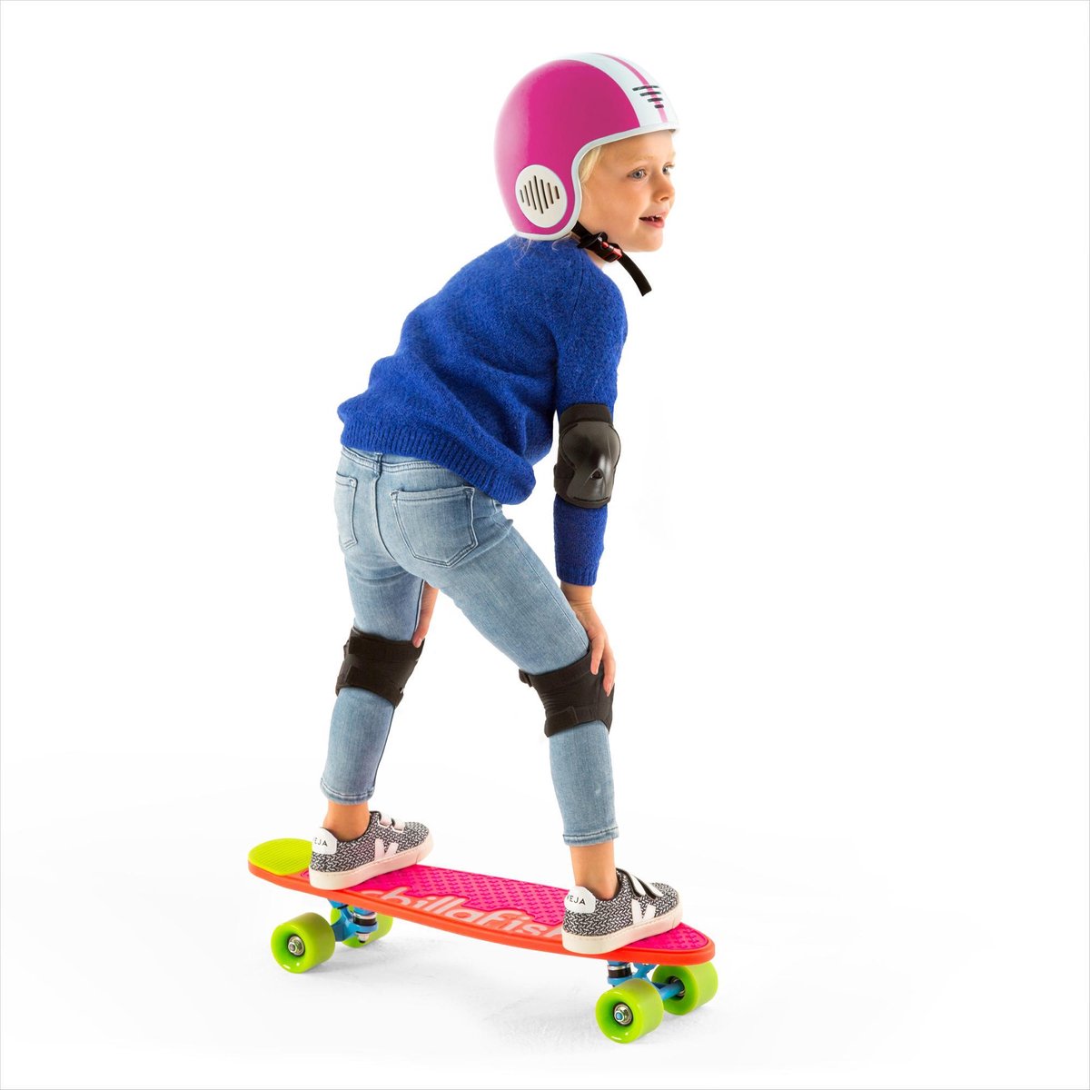 Chillafish Skateboard en Step 2-in-1 - Kinderstep omvormbaar naar Skateboard - Rood - Jongens en meisjes 3 jaar en ouder - Verstelbaar stuur - Model Skatieskootie 2 — afbeelding 4