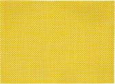 6x Sets de table jaune / jaune tissé / tressé 45 x 30 cm - Sets de table / dessous de verre décoration de table - Housse de table