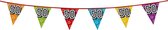 1x banderoles avec paillettes Sarah / Abraham 50 ans de fête à thème - Décorations d'anniversaire - 8 mètres - Plastique