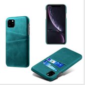 Back Cover met Opbergvakjes + PET Screenprotector voor iPhone 11 Pro Max _ Groen