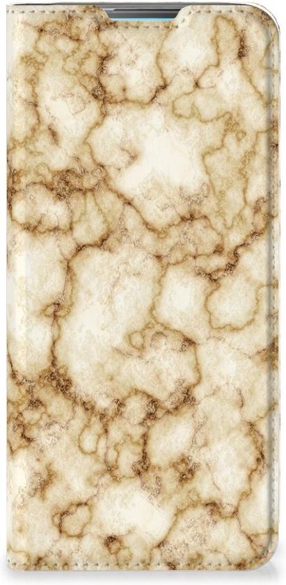 Coque Smartphone OPPO A52 | Couverture de livre A72 Marble Goud