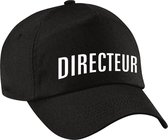 Directeur verkleed pet zwart voor dames en heren - directeur baseball cap - carnaval verkleedaccessoire voor kostuum