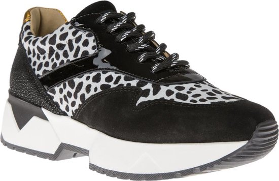 Dwars sneaker Sydney cheeta zwart maat 38 | bol.com
