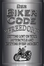 Wandbord - Biker Code Freedom