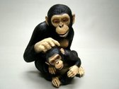 Chimpansee met baby, 18 cm