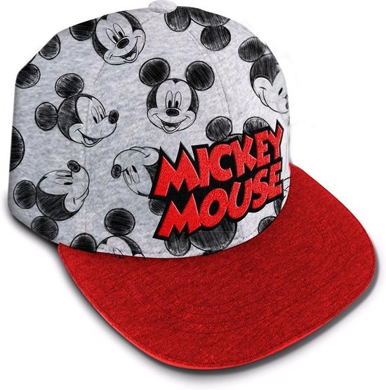 Disney Pet Mickey Mouse Junior Katoen Rood/grijs One-size