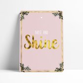 Kerstkaart - A5 - 14,8x21cm - Arise and shine - Christelijke kaart - 7 stuks