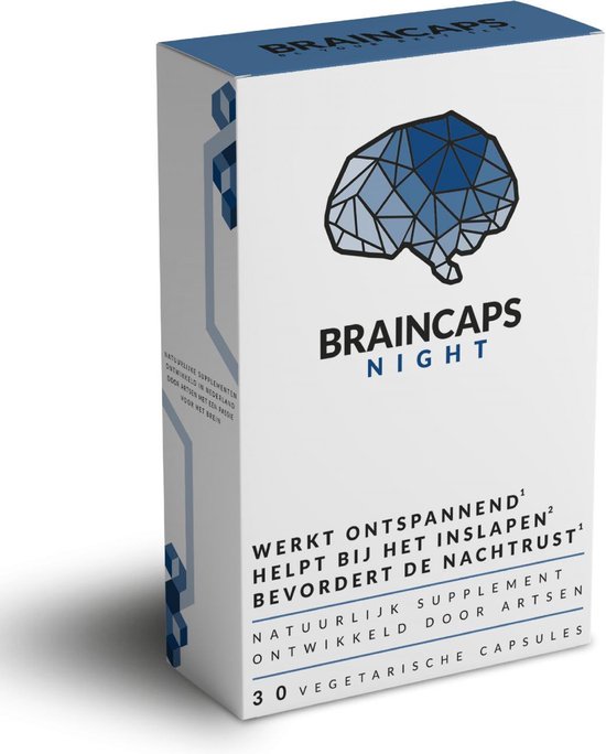Braincaps Night – Melatonine – Nachtrust stimulerend voedingssupplement – Slaappillen - Sleepz -60 capsules