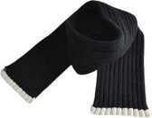 Foulard enfant tricoté unisexe - noir - écharpe hiver - écharpe garçon fille enfant