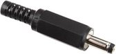BKL DC connector recht extra lang - 5,0 x 1,5 mm - soldeerbaar / zwart