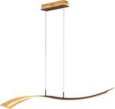 LED Hanglamp - Trion Salerna - 35W - Warm Wit 3000K - Rechthoek - Mat Goud - Aluminium - BSE