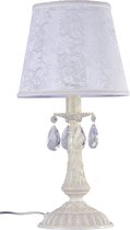 Tafellamp Filomena - Ø 22 cm - 1x E14 - Ivoor/Wit