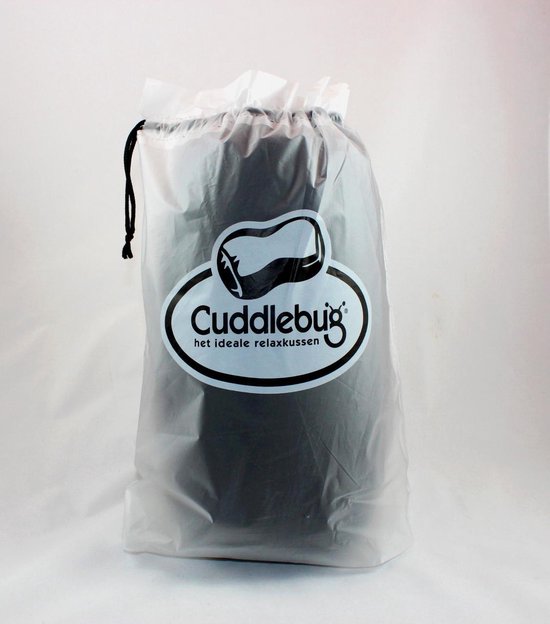 Cuddlebug kussen - zwart - Nekkussen (reizen) - 31 x 17 cm Maat M - R pet - Cuddlebug