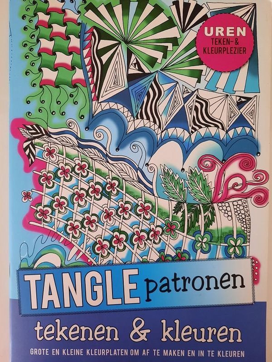 Kleurboek: Tangle patronen : Tekenen & kleuren (blauw) | bol.com