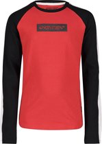 4President- shirt longsleeve- Frederik-kleur rood, zwart, wit - maat 110