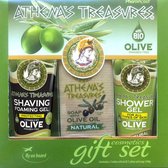 Pharmaid Athenas Treasures Cadeauset 72 |Shaving Gel|Shower Naturel & Olijfolie zeep 100gr | Giftset Skincare