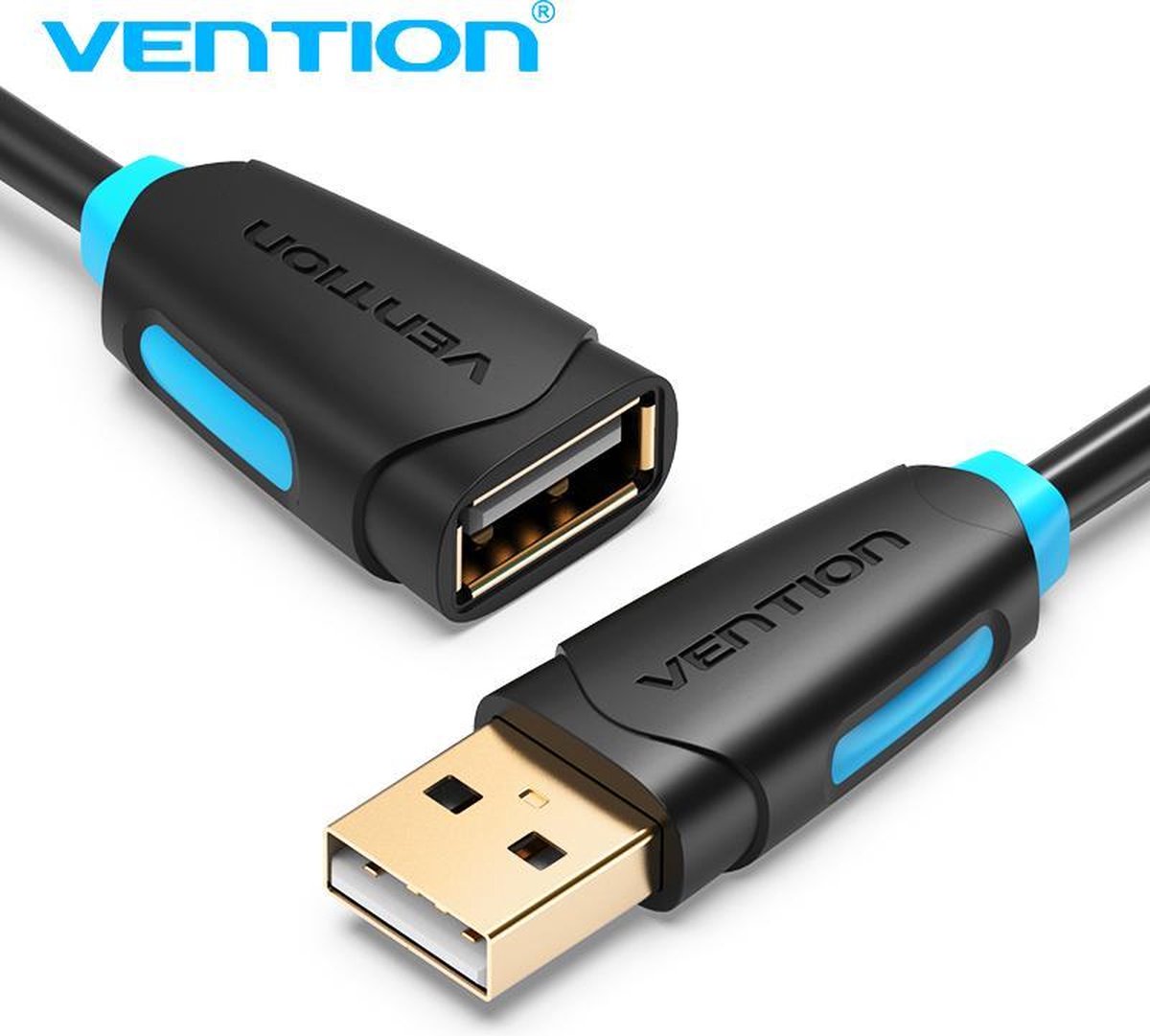Vention USB 2.0 Verlengkabel - USB Female naar USB Male - 3 Meter