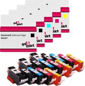 Compatible inkt cartridges PGI-570XL, CLI-571XL bk/bk/c/m/y van Go4inkt - 15 stuks